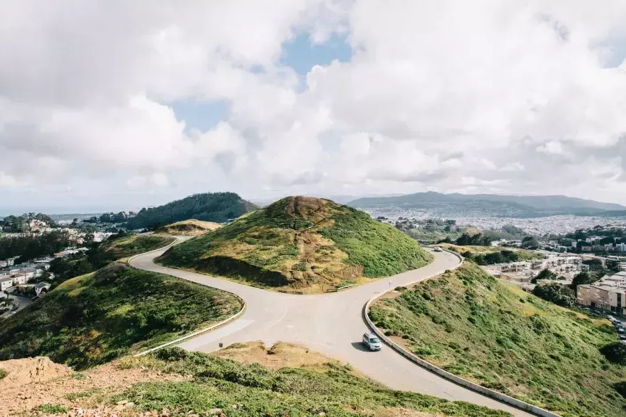 Spitze der Twin Peaks in San Francisco